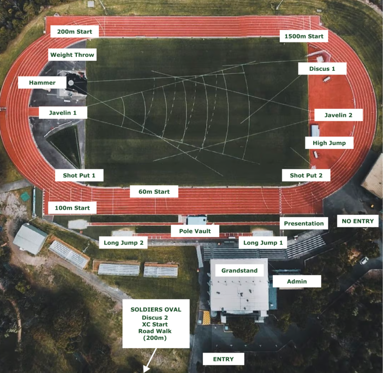 Domain Athletic Centre Map